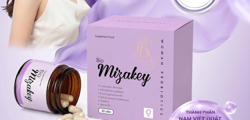 Hộp và lọ men vi sinh phụ nữ Bio Mizakey 30 viên